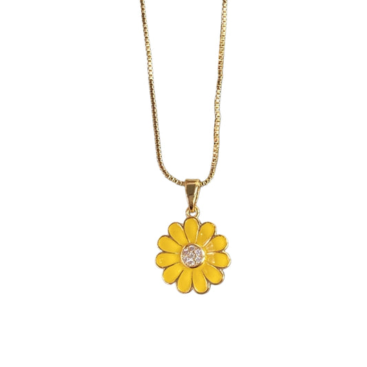 Collar flor amarilla