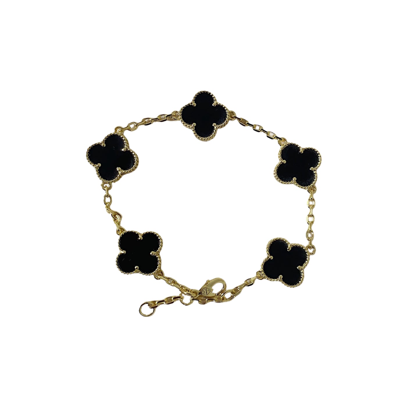 Pulsera trébol negra